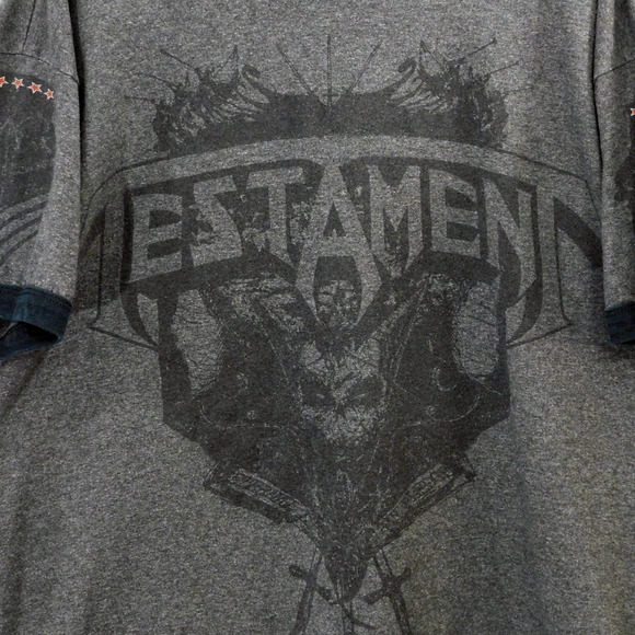 Testament Band American Fall Campaign 2011 Tour Ringer T Shirt Size L - Picture 3 of 8